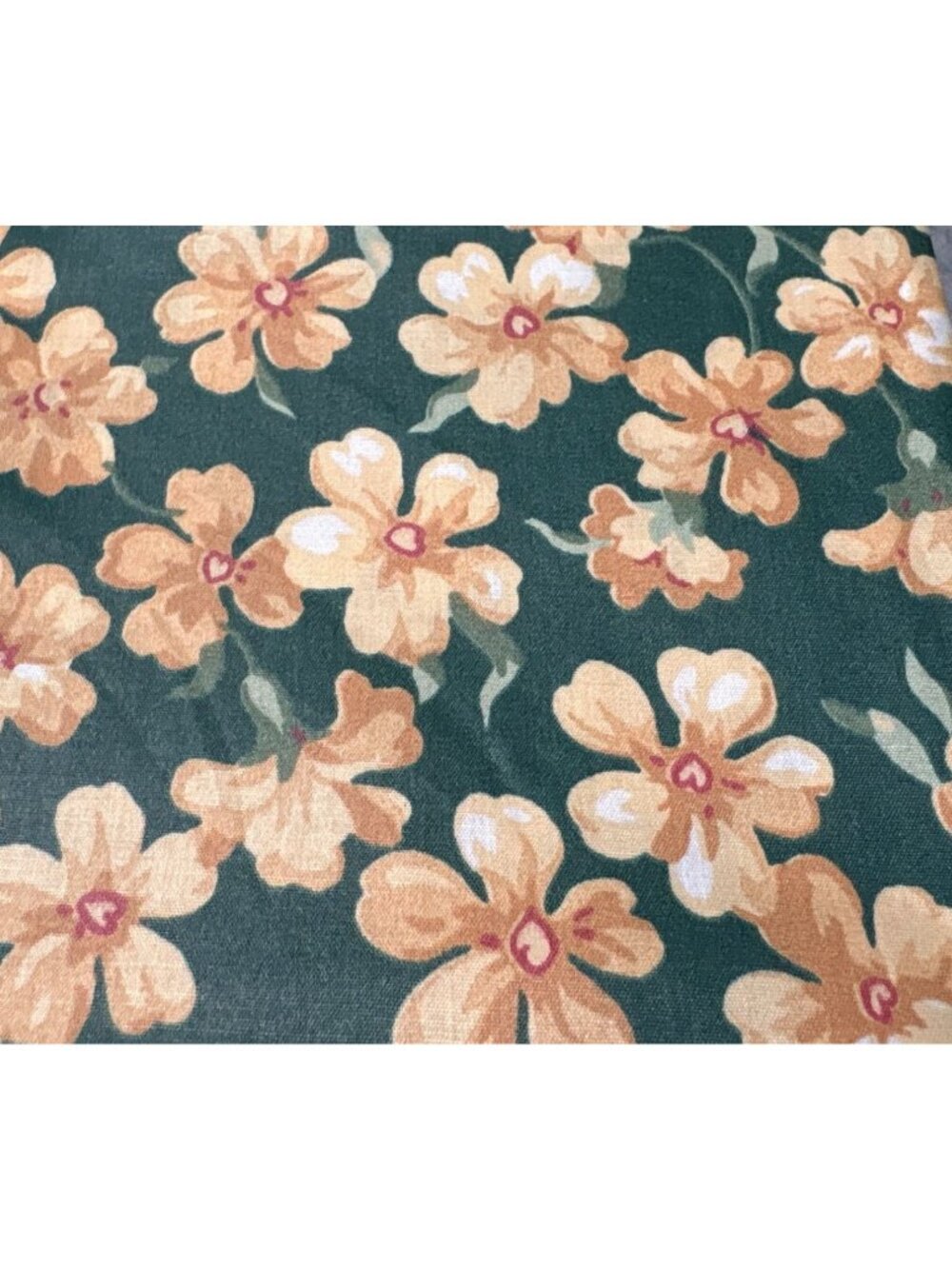 Joan Kessler Concord Cotton Fabrics Floral Fat Quarter 18x22" Green/Yellow